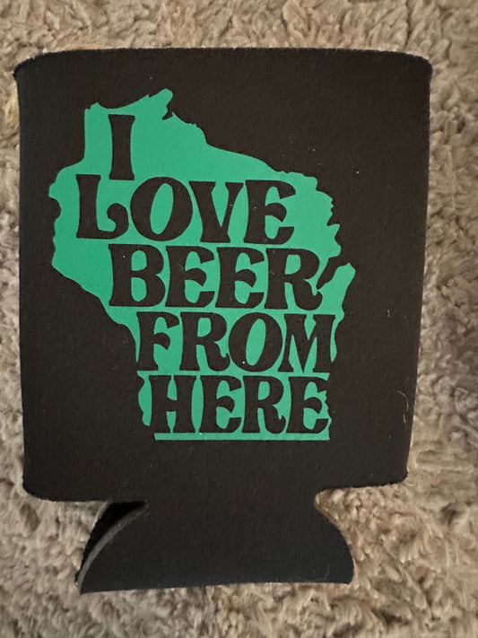 059 - Wisconsin "I Love Beer from Here" Can Coozie