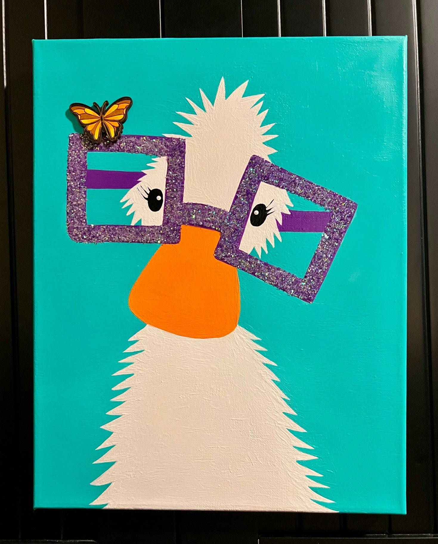 060 - Whimsy Duck | Hand-painted Canvas Wall Art