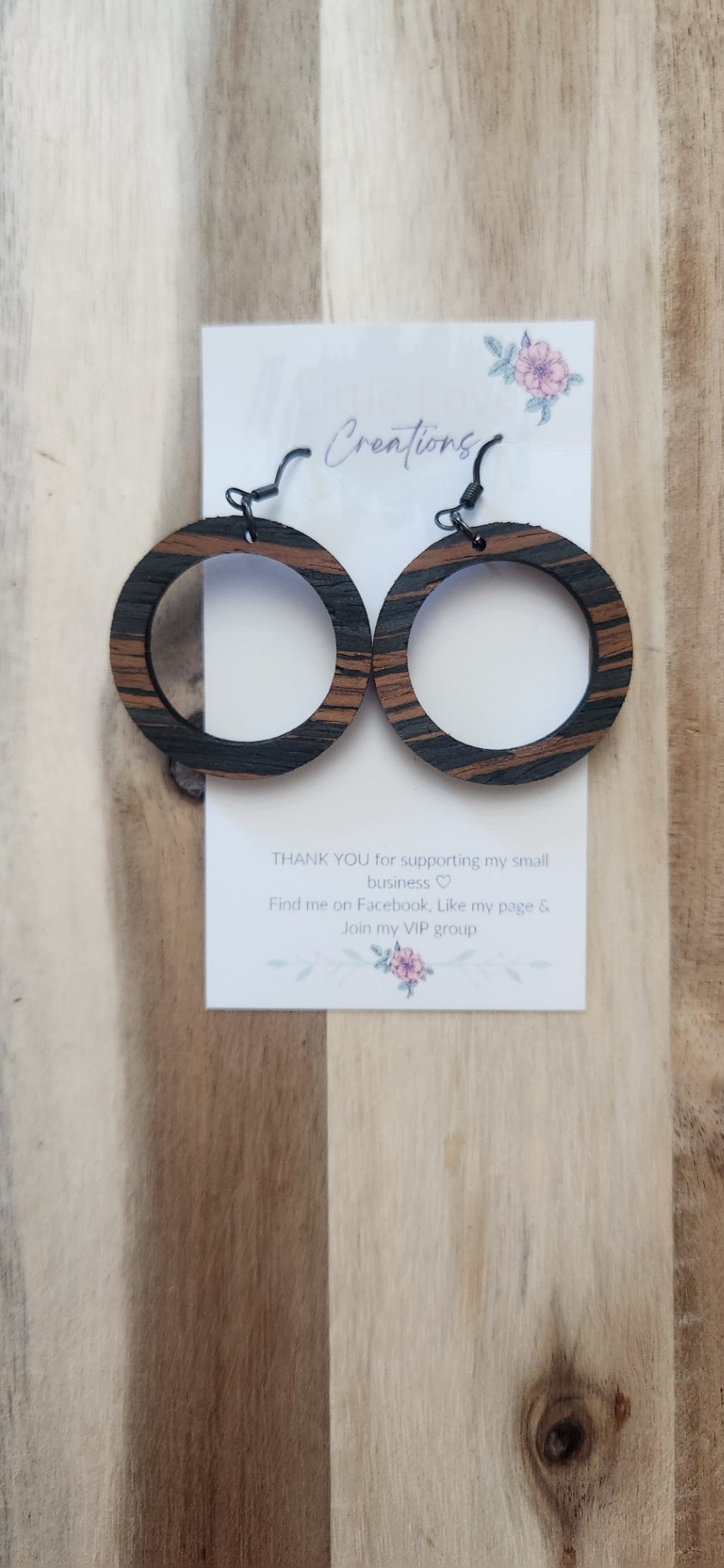 011 - Striped Circle Dangle Earrings