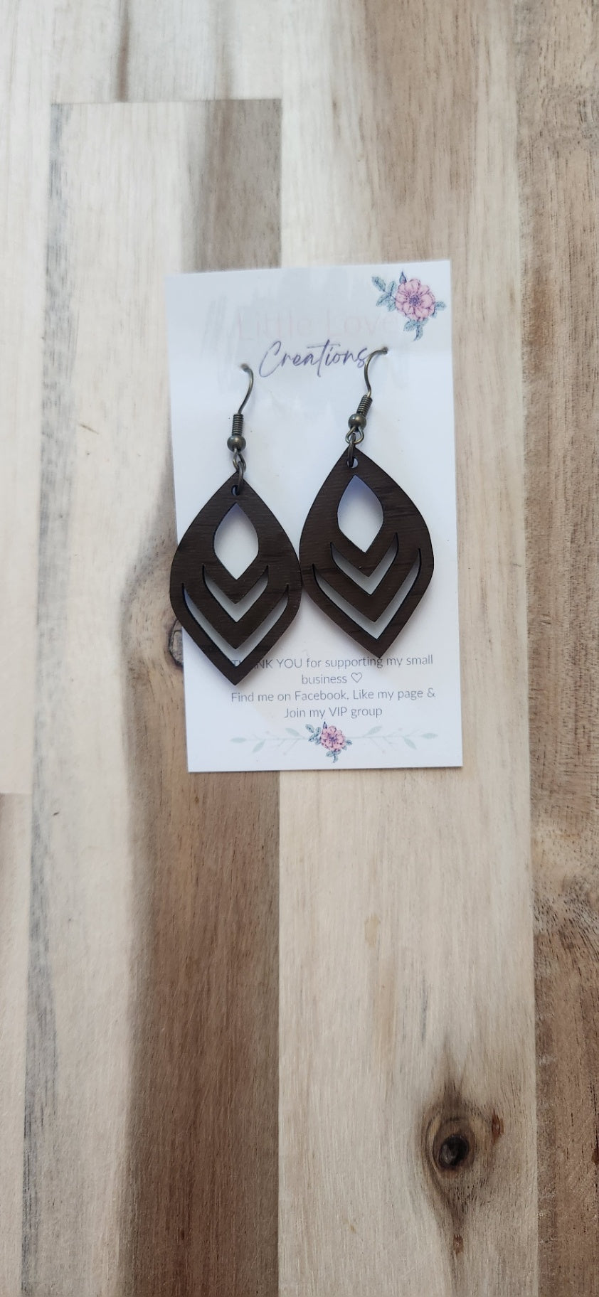 011 - Feather Shaped Dangle Earrings