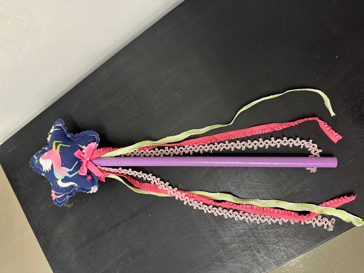08 - Whimsical Blue Unicorn Sewn Fairy Wand