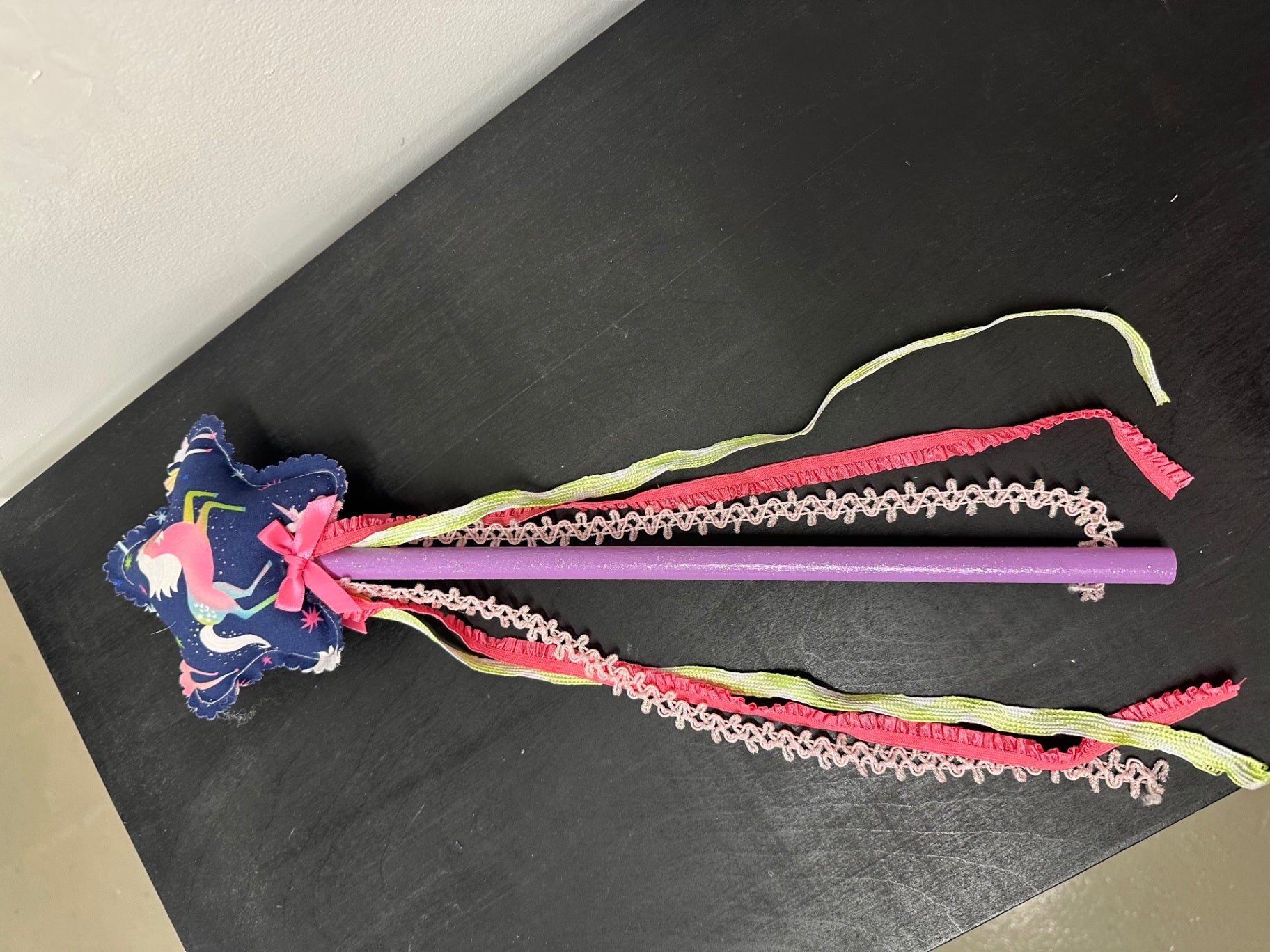 08 - Whimsical Blue Unicorn Sewn Fairy Wand