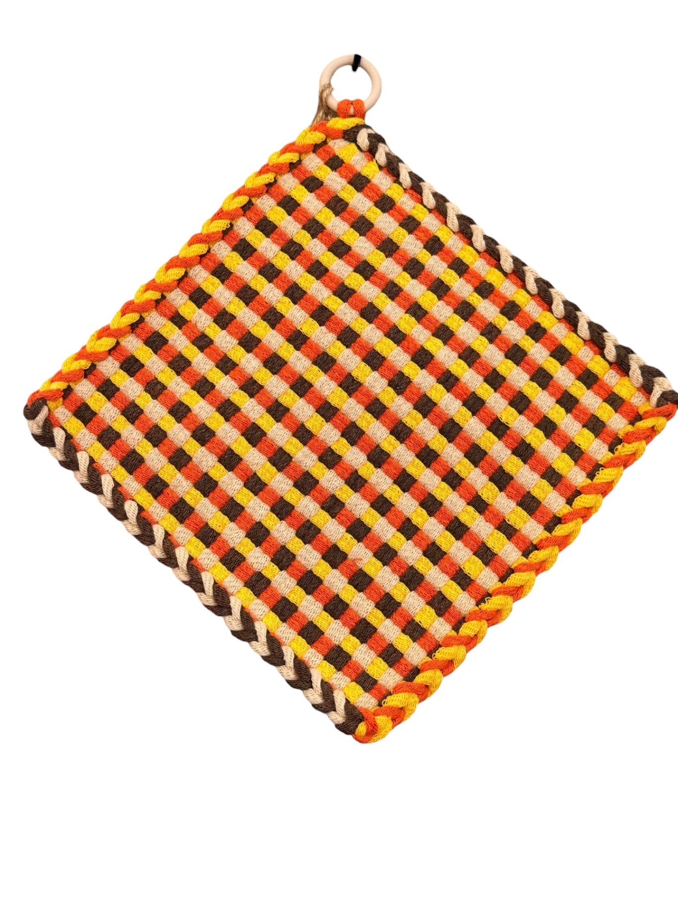 051 - Field Corn Loom Woven Potholder