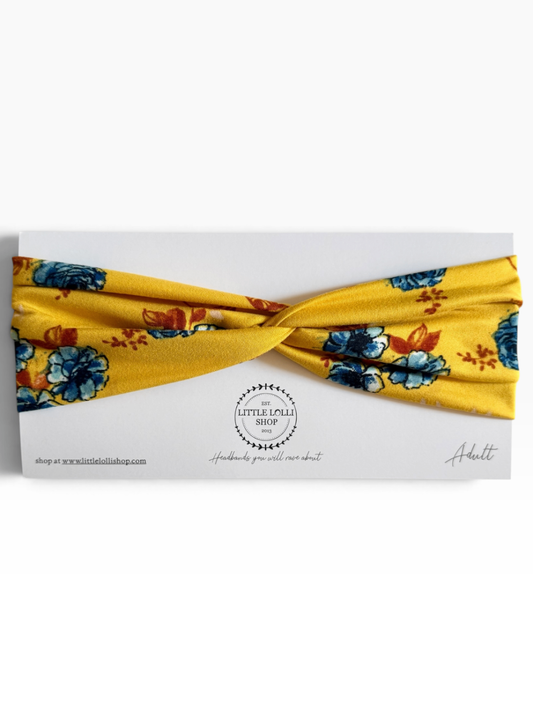 035 - Yellow Floral Headband