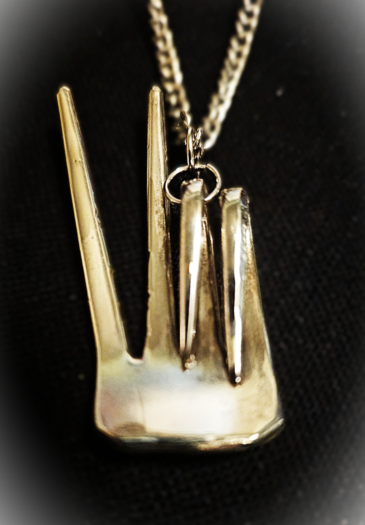 070 - PEACE Sign Fork Necklace
