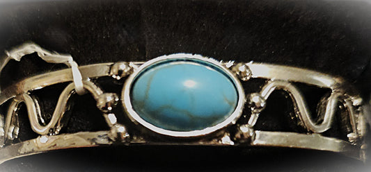 070 - Cuff Bracelet with Faux Turquoise