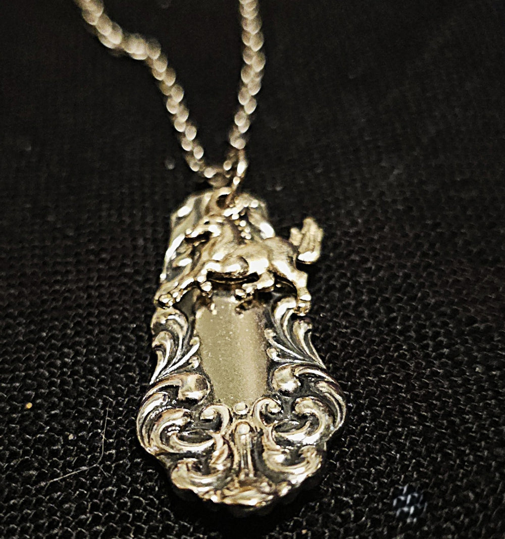 070 - Vintage Spoon Necklace with Horse Charm