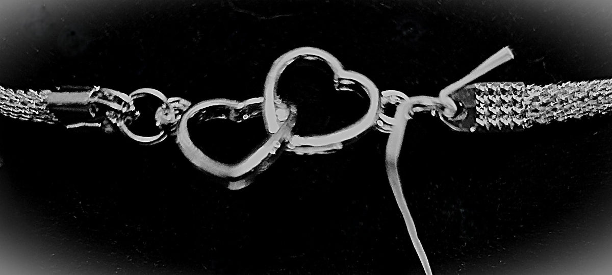 070 - Double Heart Silverware Bracelet