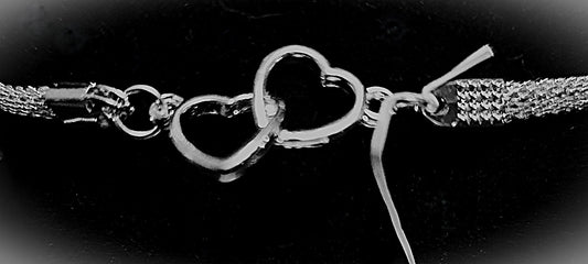 070 - Double Heart Silverware Bracelet
