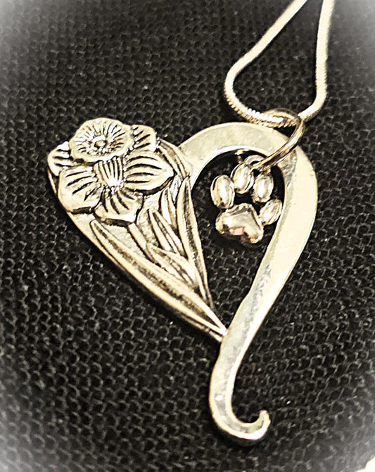 070 - I HEART My Pet Necklace | Small Paw