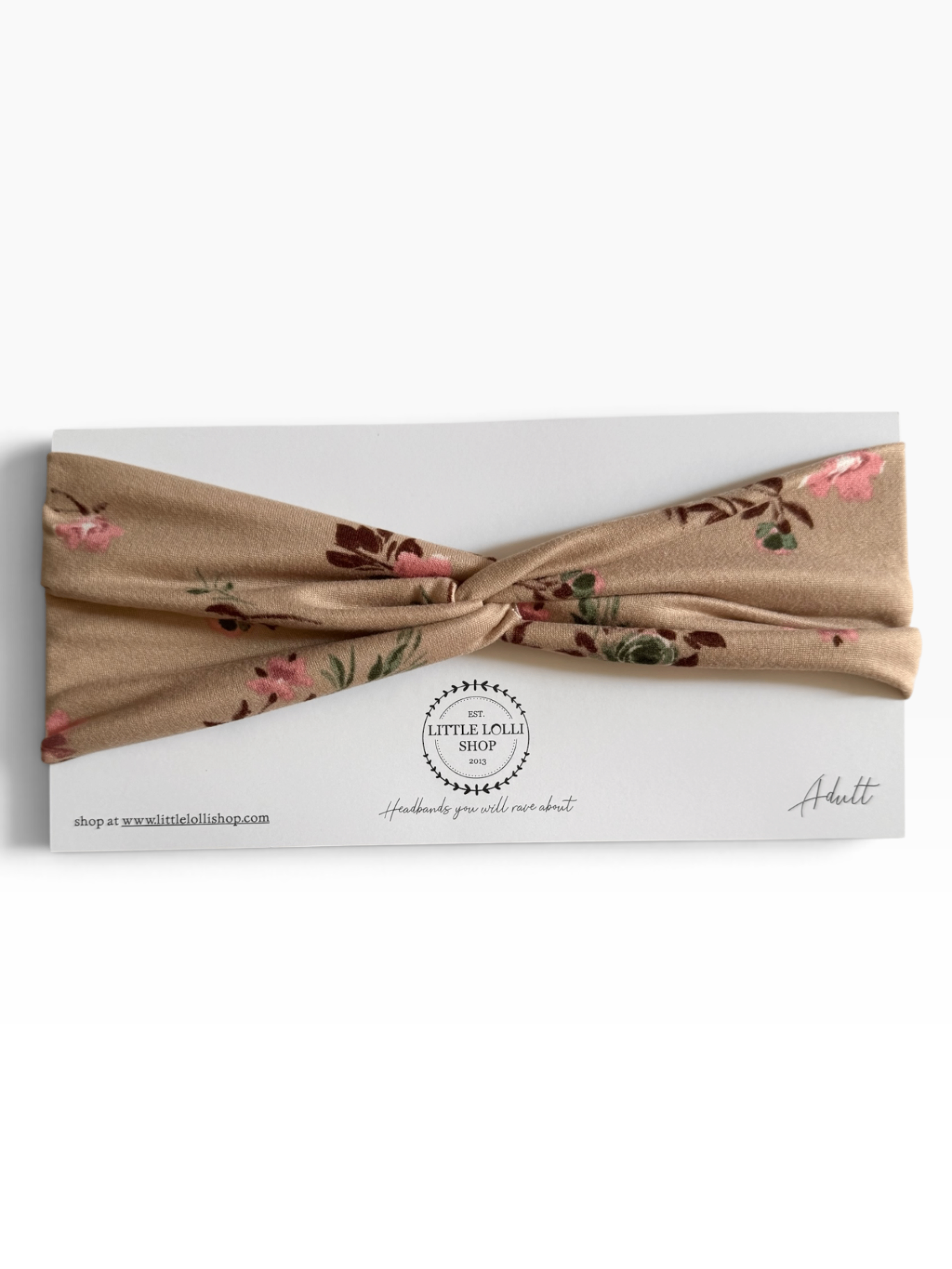035 - Beige Floral Headband