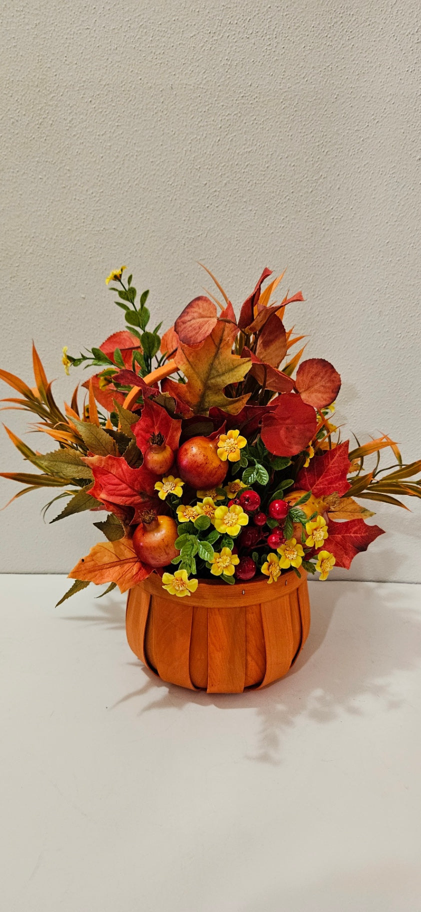 054 - Orange Old Fashion Bucket Floral Arrangement 
