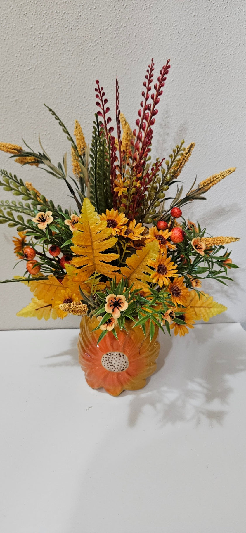 054 - Sunflower Floral Centerpiece Pot