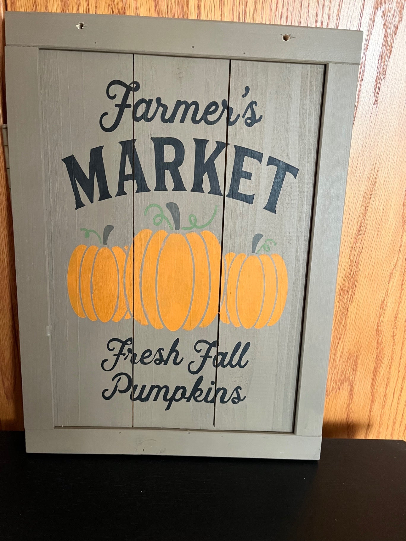 027 - Farmers Market Fresh Fall Pumpkins Wood Sign
