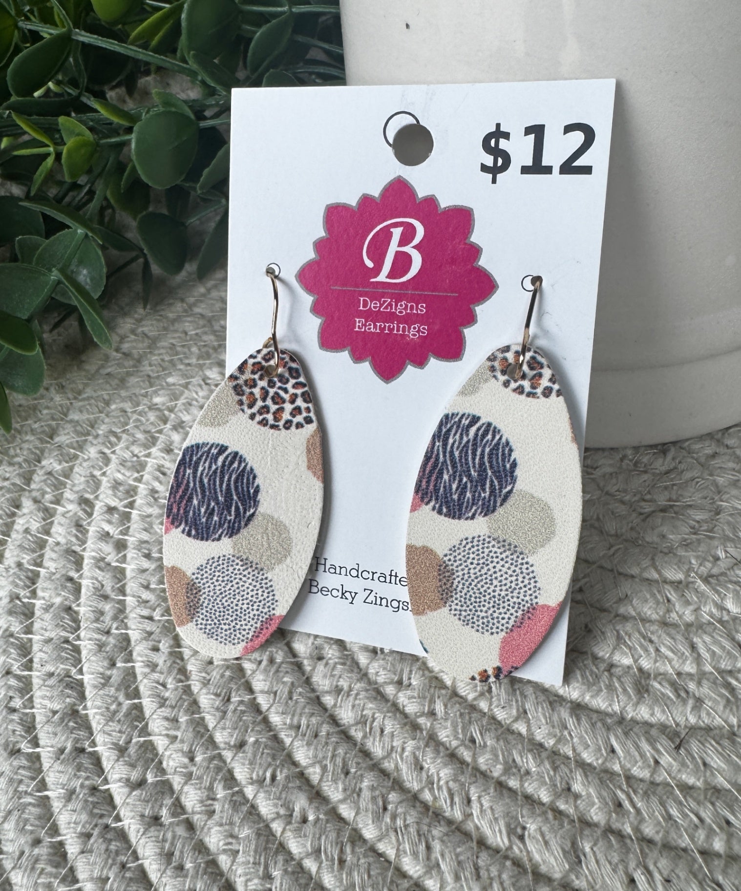 071 - Circle Oval Dangle Earrings