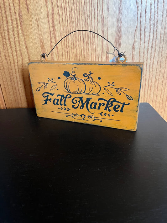 027 - Fall Market Wooden Sign
