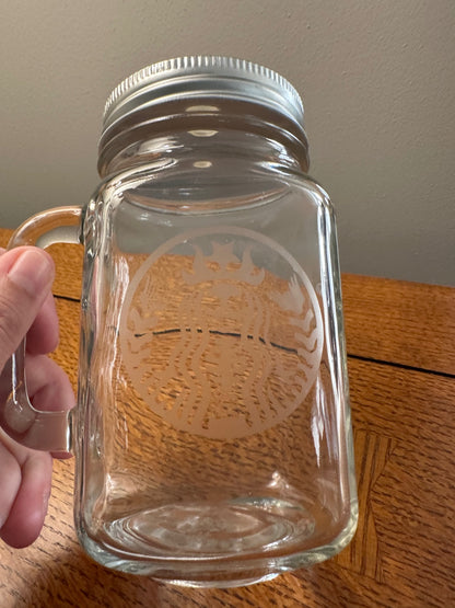 059 - Halloween Themed Glass Mason Jar mug