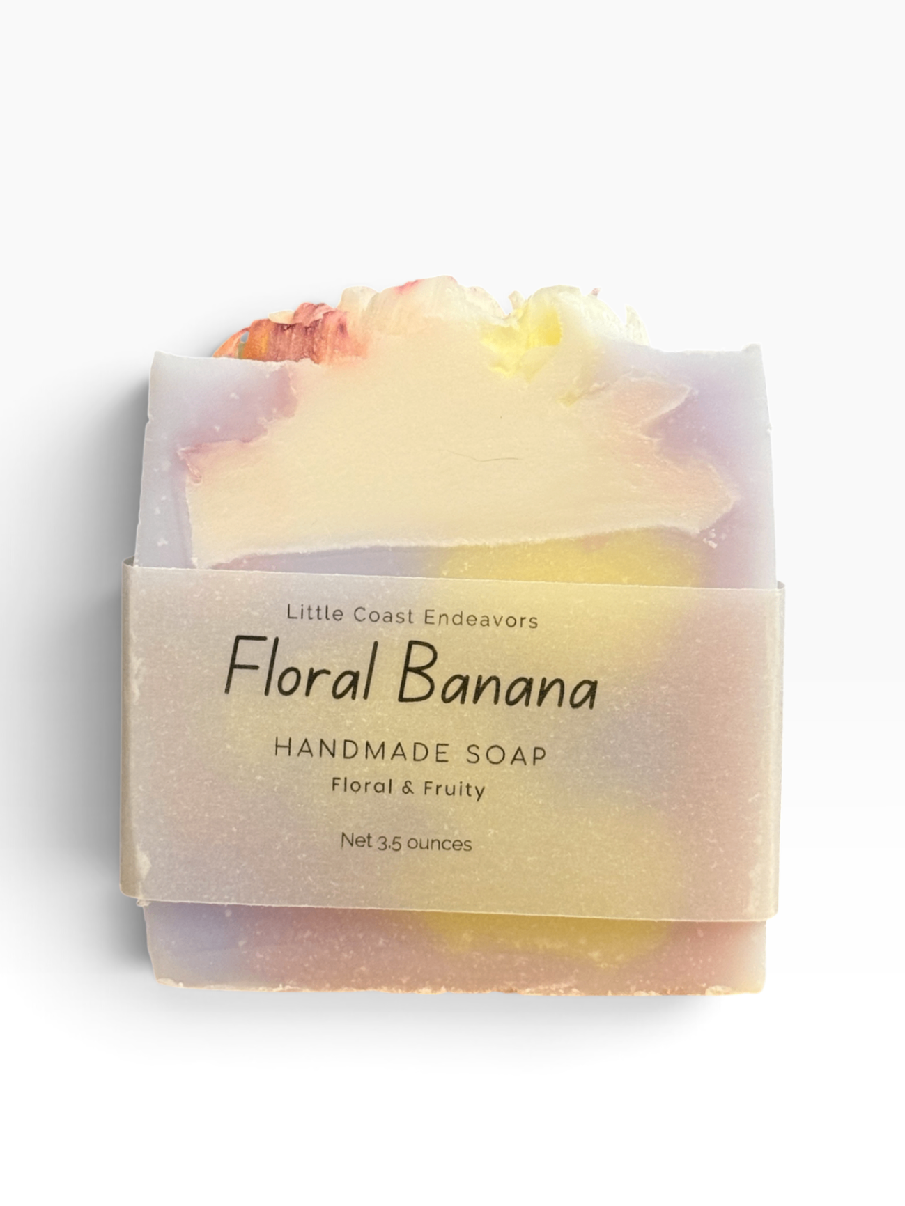 065 - Floral Banana Handmade Bar Soap