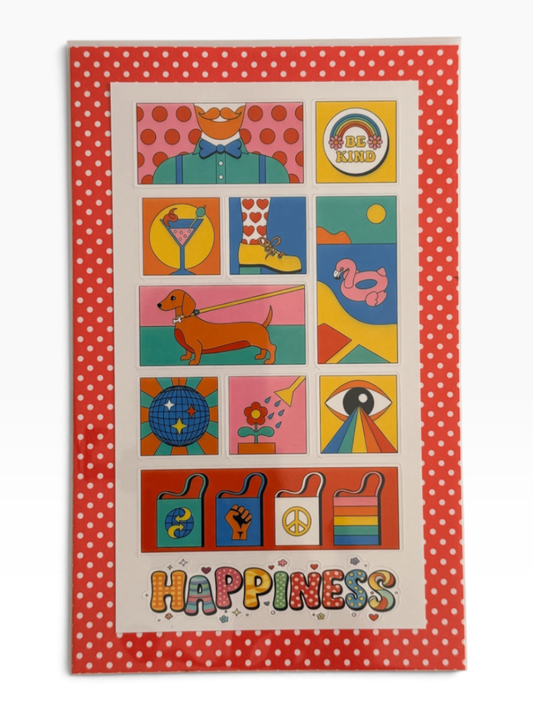 060 - Retro Happiness Sticker Sheet