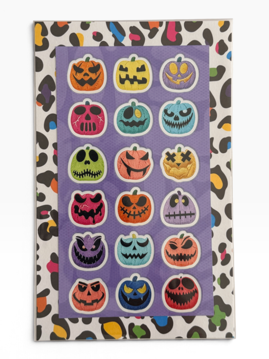 060 - Colorful Jack-O'-Lantern Sticker Sheet