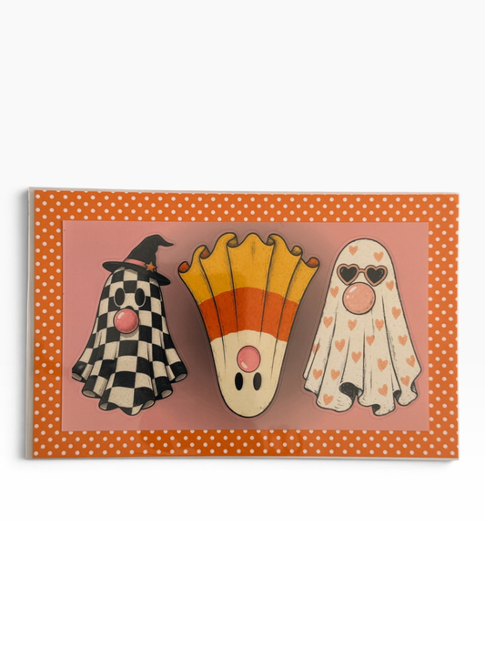 060 - Retro Halloween Ghost Sticker Sheet