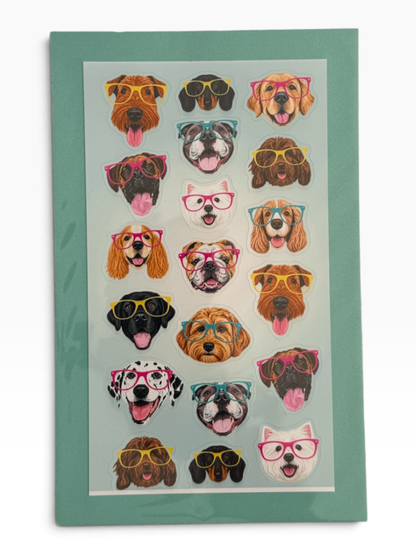 060 - Dogs in Glasses Sticker Sheet