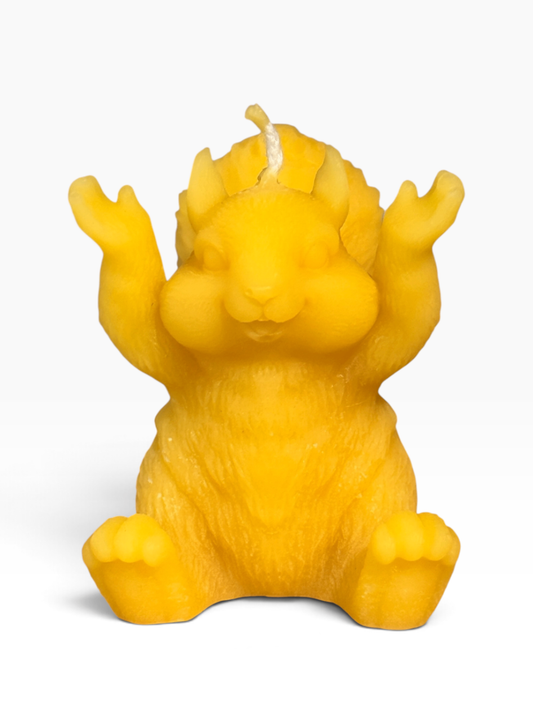 055 - Beeswax Squirrel Candle