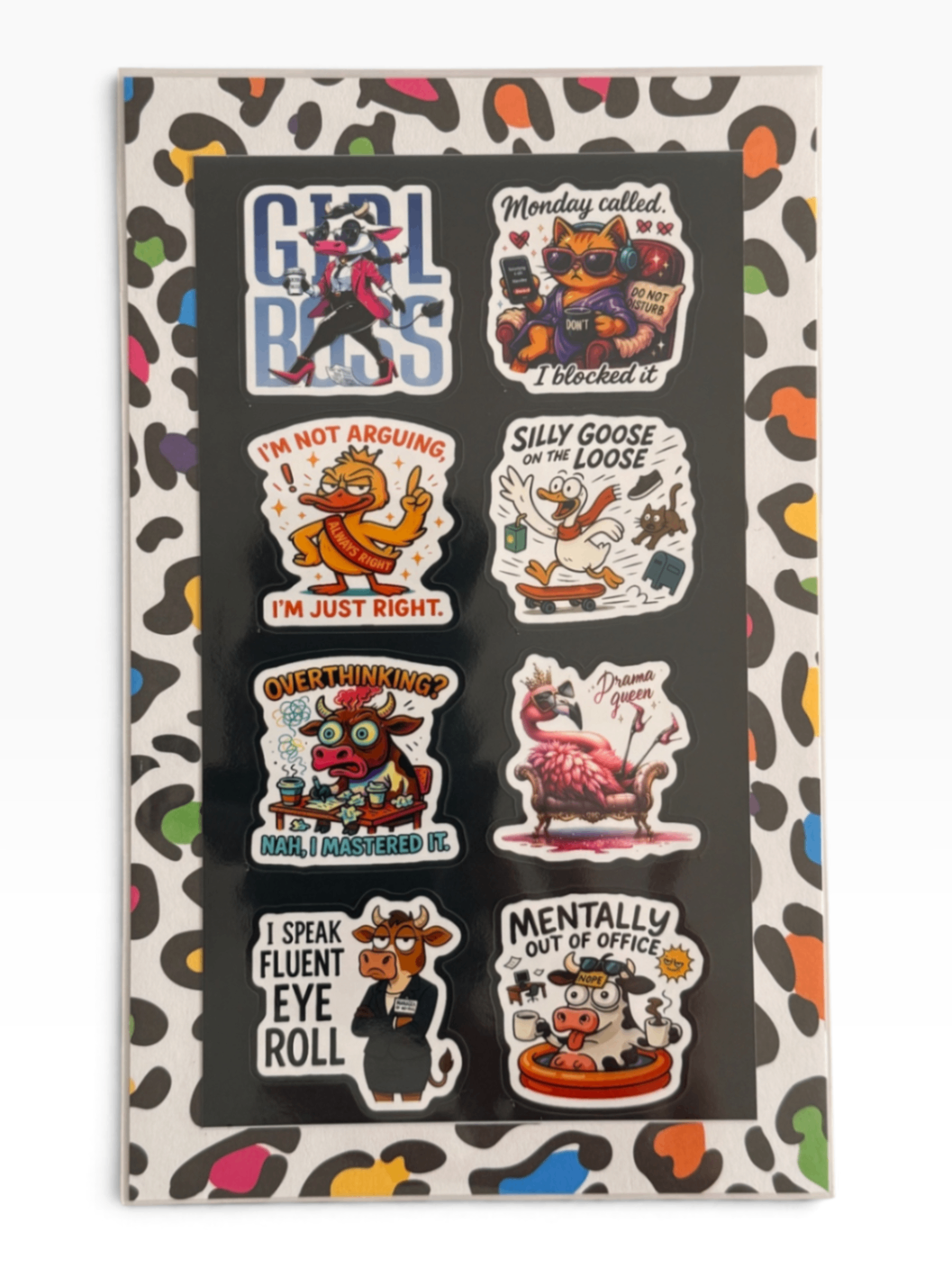 060 - Sarcastic Animals Sticker Sheet
