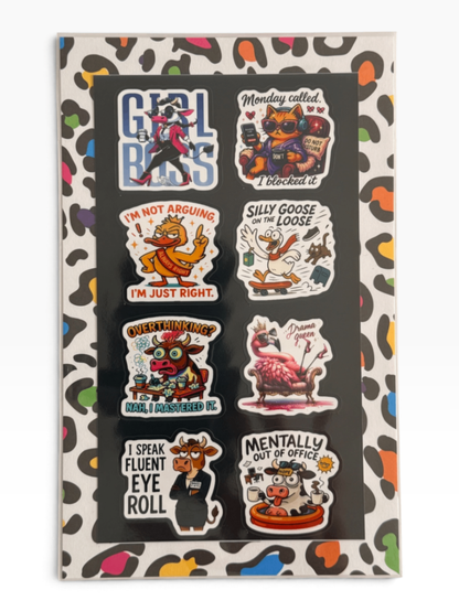 060 - Sarcastic Animals Sticker Sheet