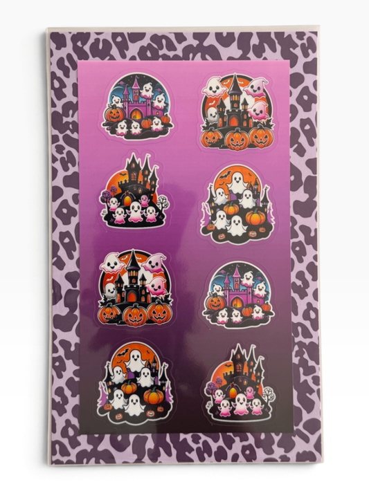 060 - Spooky Cute Haunted House Sticker Sheet