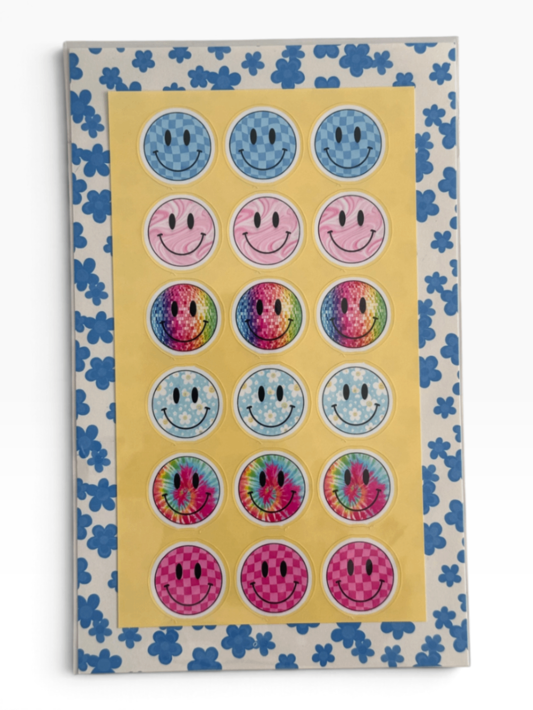 060 - Funky Smiley Face Sticker Sheet