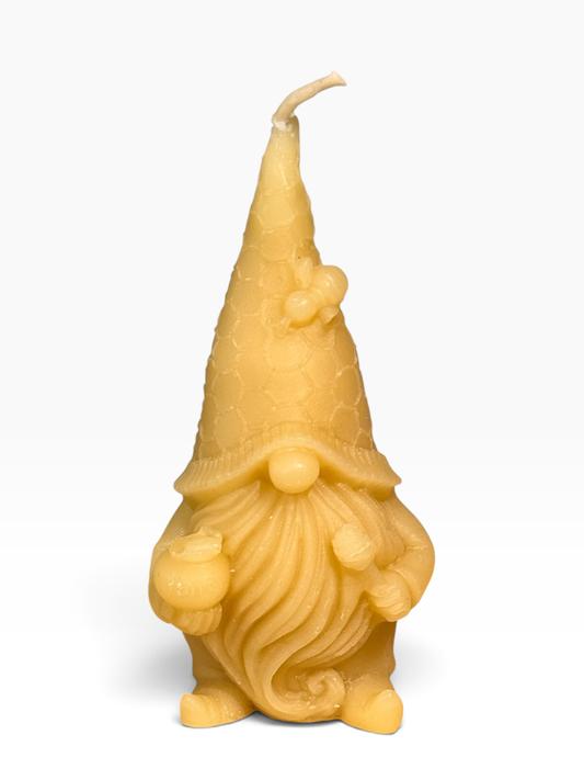055 - Honey Gnome Beeswax Candle