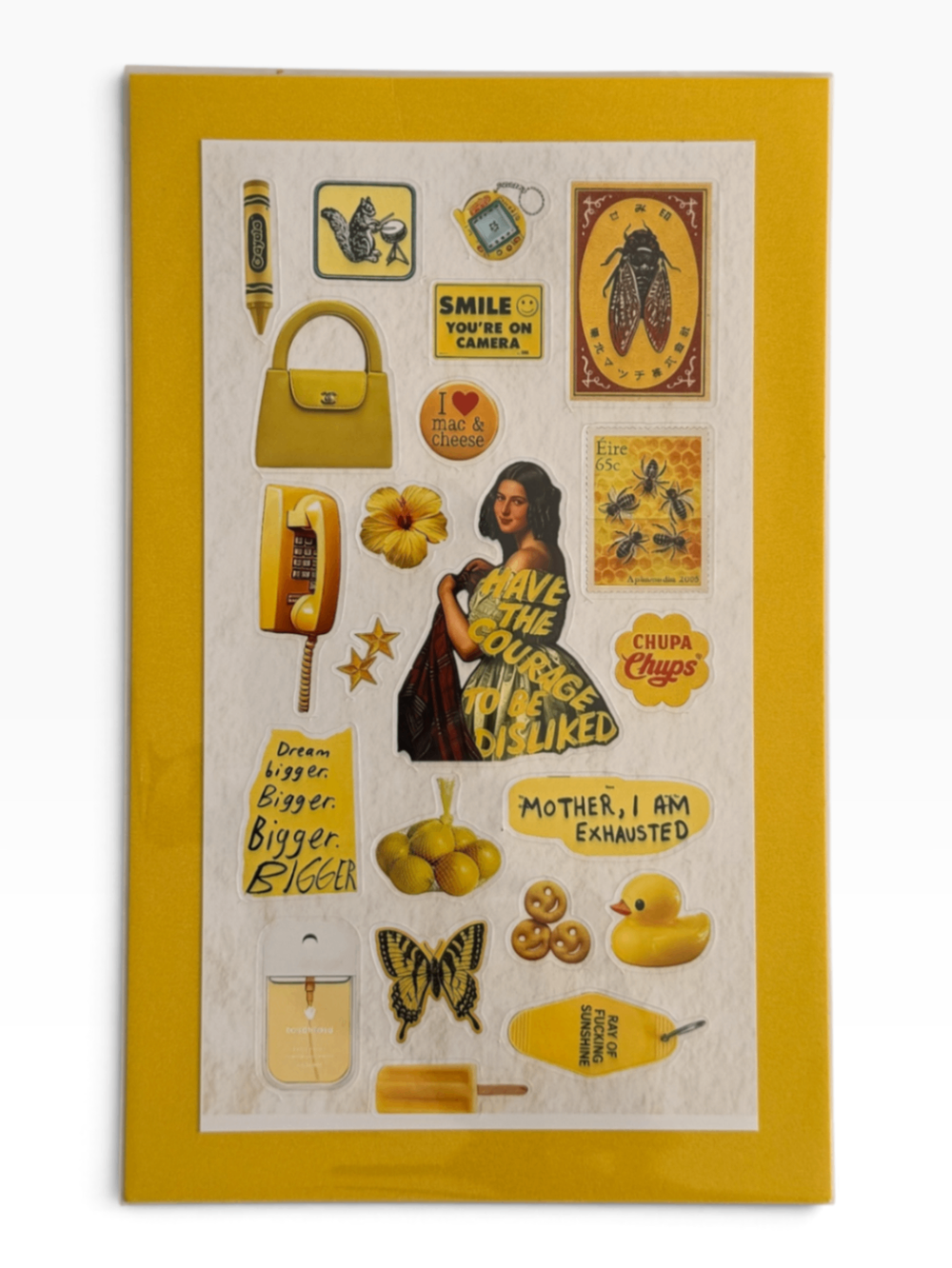 060 - Yellow Aesthetic Collage Sticker Sheet