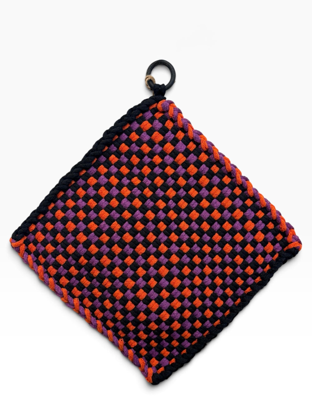 051 - Treat or Treat Loom Woven Potholder