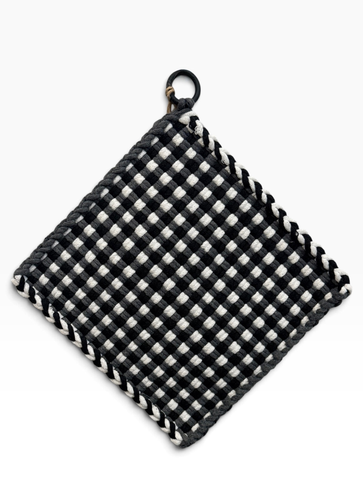 051 - Buffalo Gingham Loom Woven Potholder