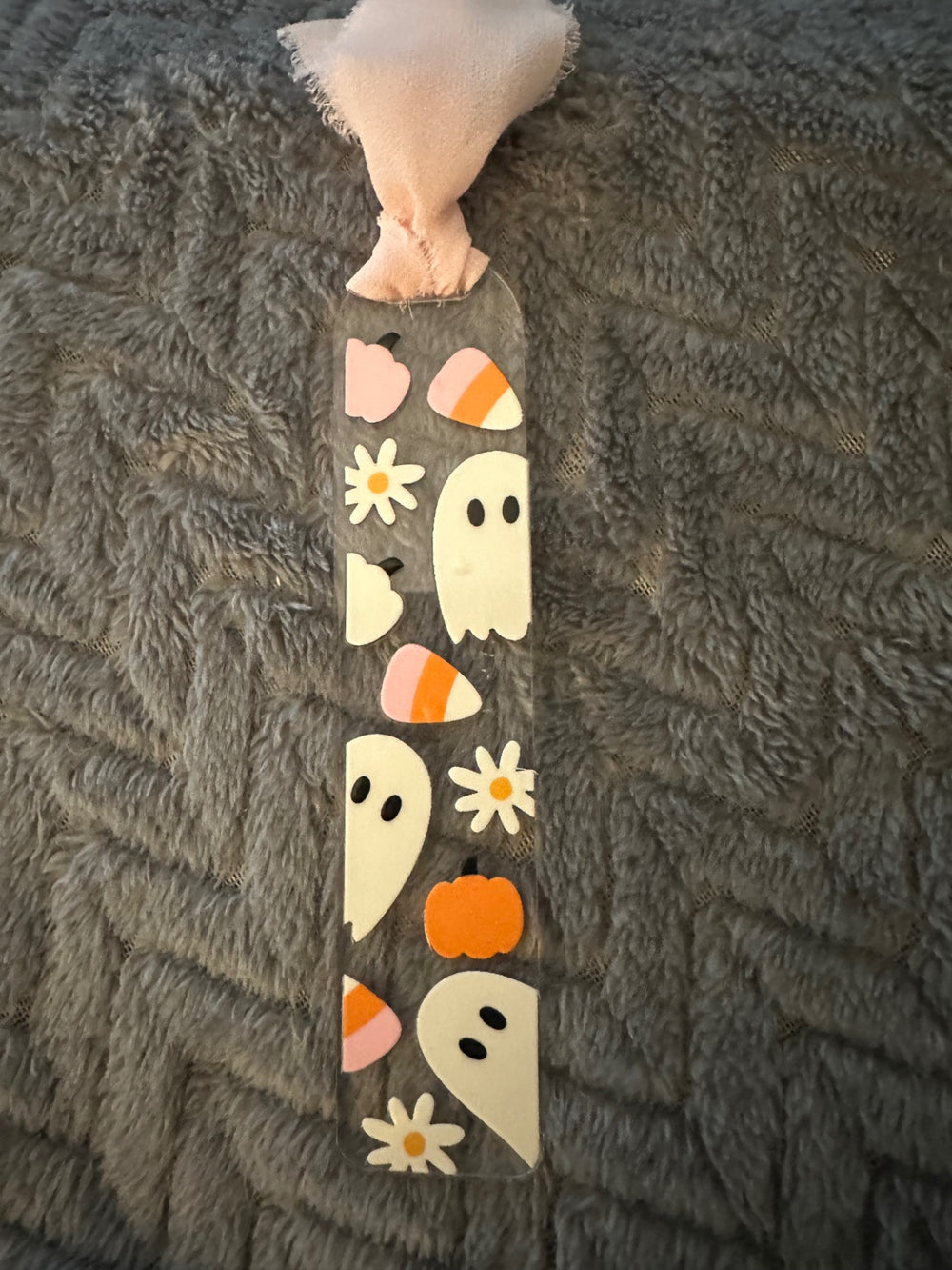 059 - Halloween Girly Ghost and Candy Corn Bookmark