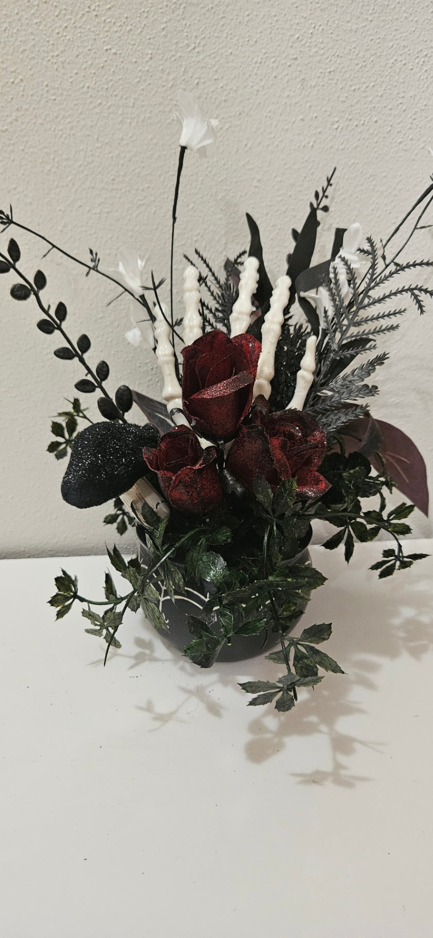 054 - Halloween Mini Caldron Floral Arrangement 