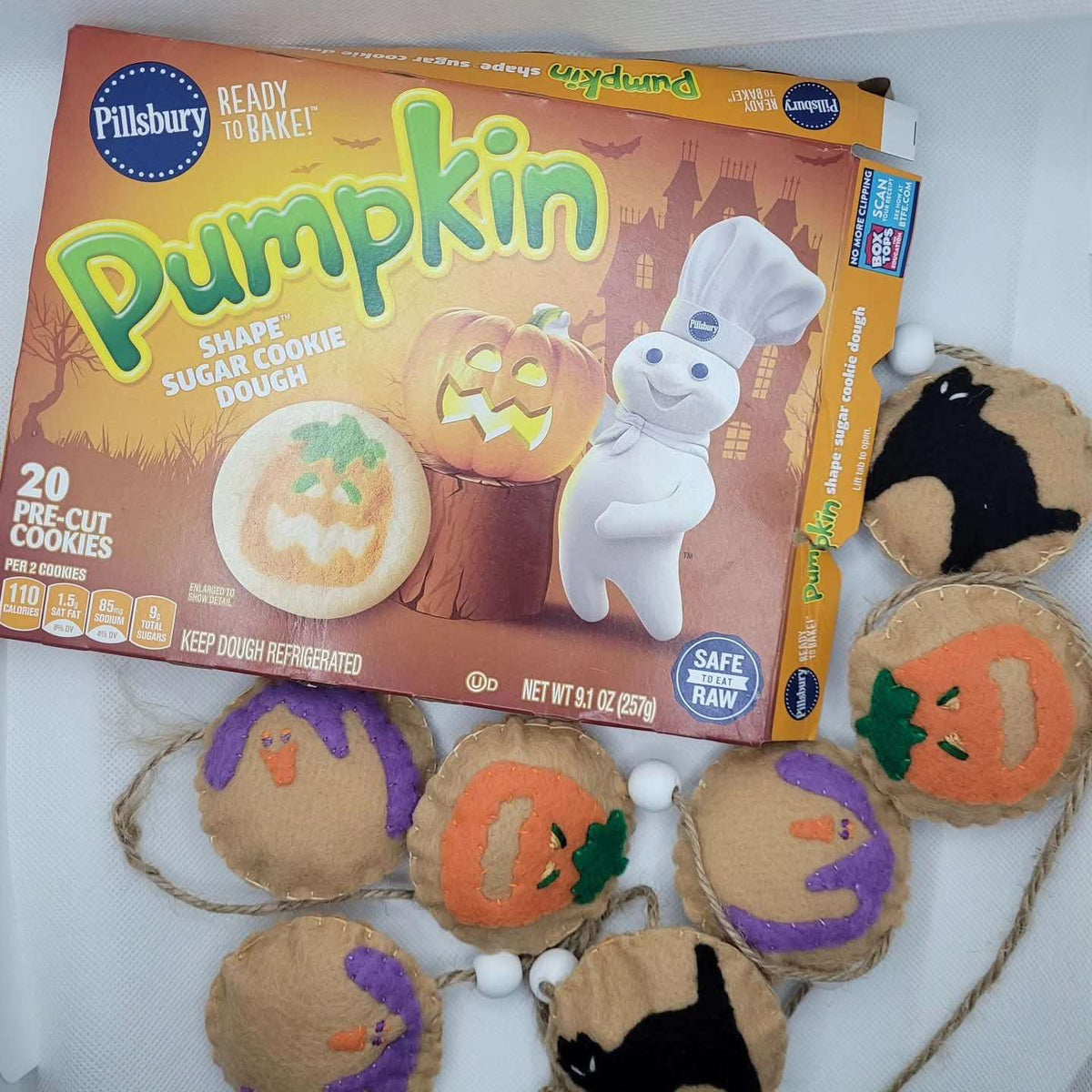 047 - Halloween Cookie Hand Stitched Felt Garland | 60"
