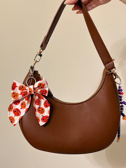 063 - Pumpkin Bow Keychain