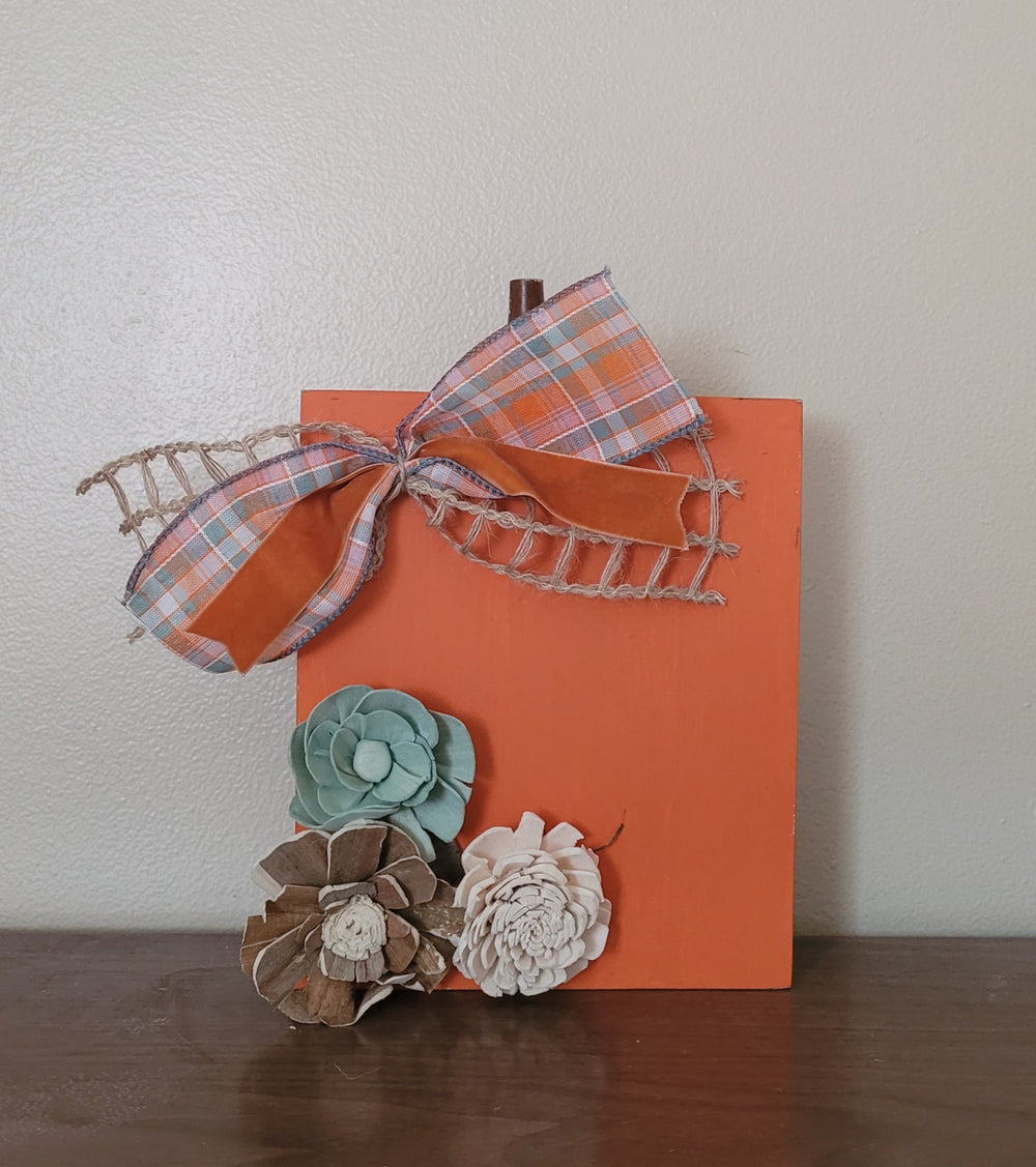 047 - Pumpkin Block Fall Home Decor