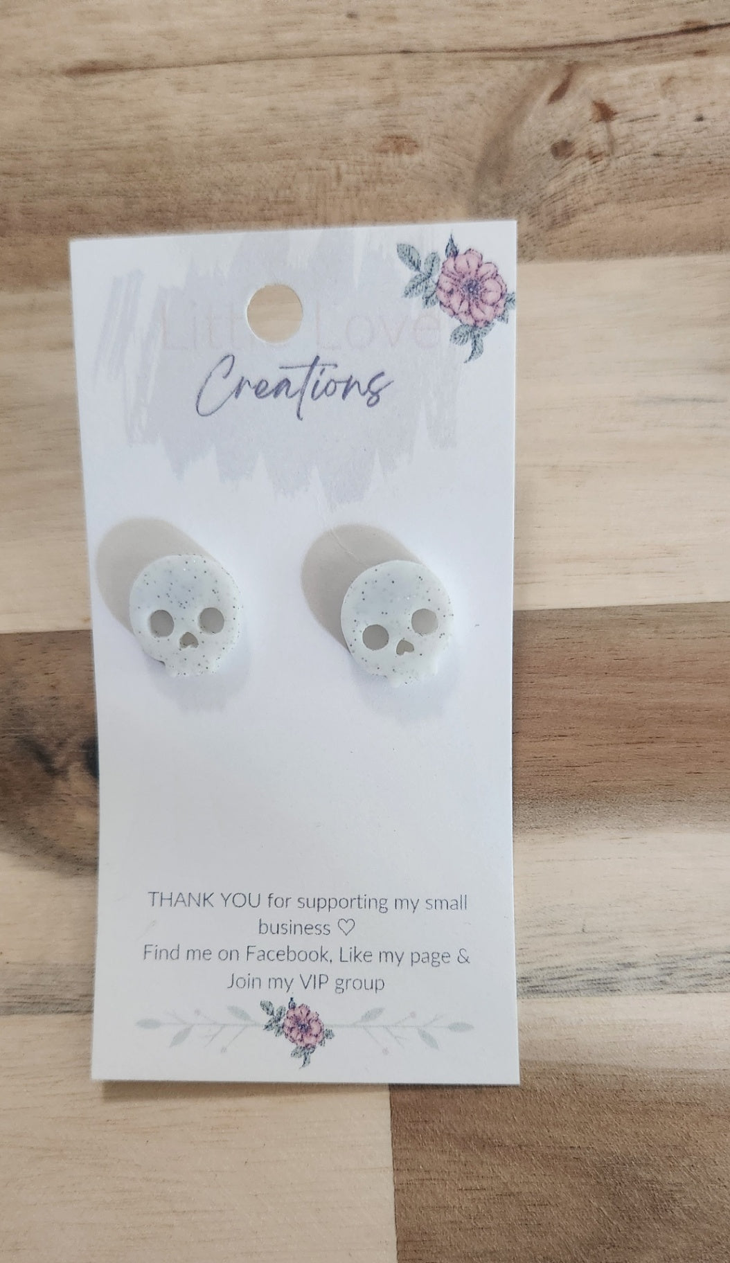 011 - Acrylic Skull Stud Earrings