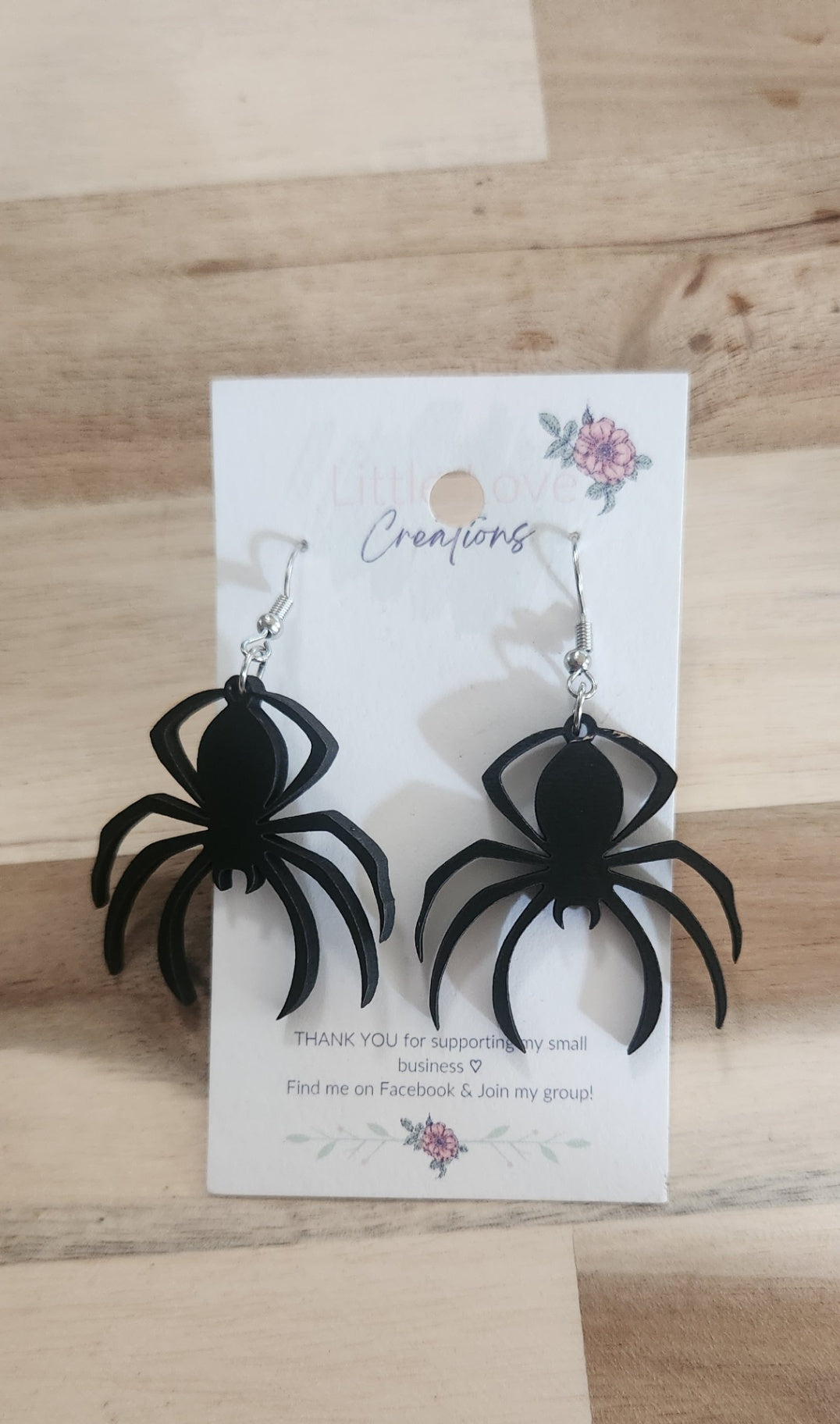 011 - Acrylic Spider Dangle Earrings