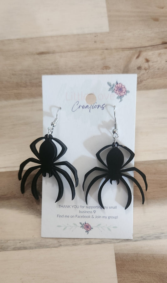 011 - Acrylic Spider Dangle Earrings
