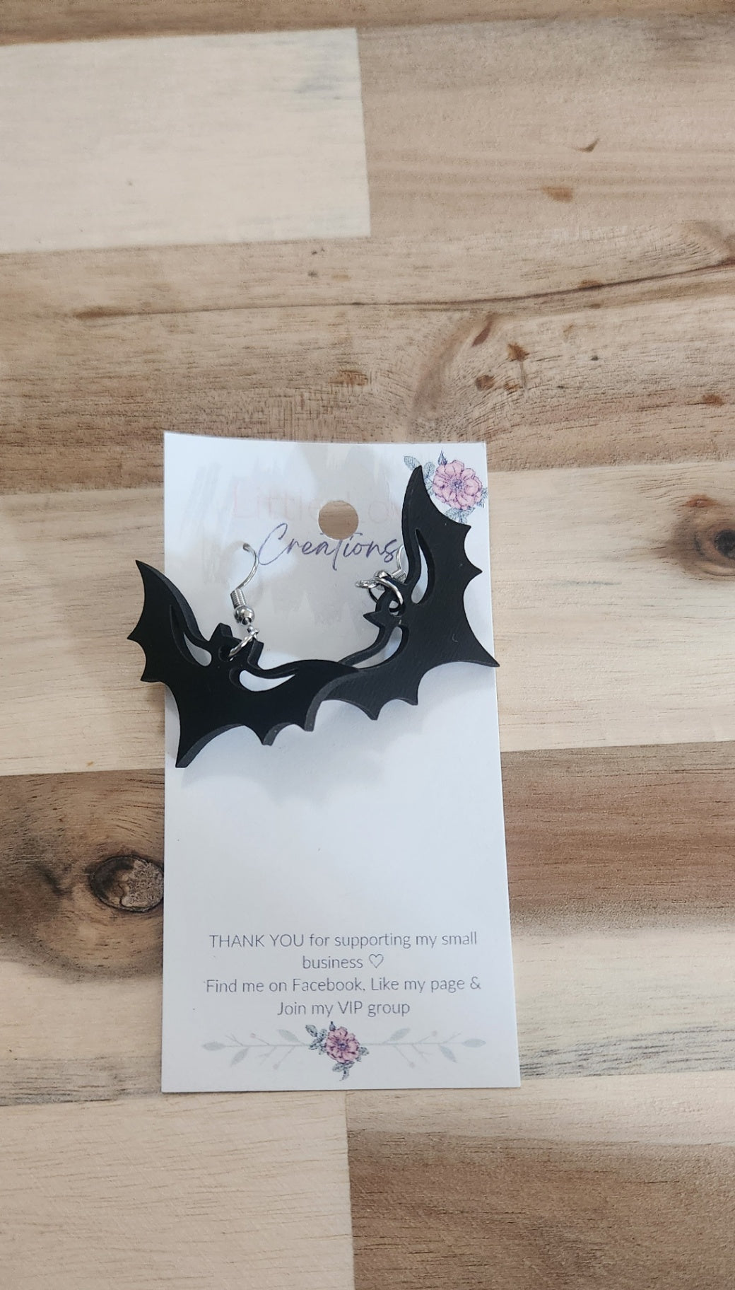 011 - Bat Dangle Earrings