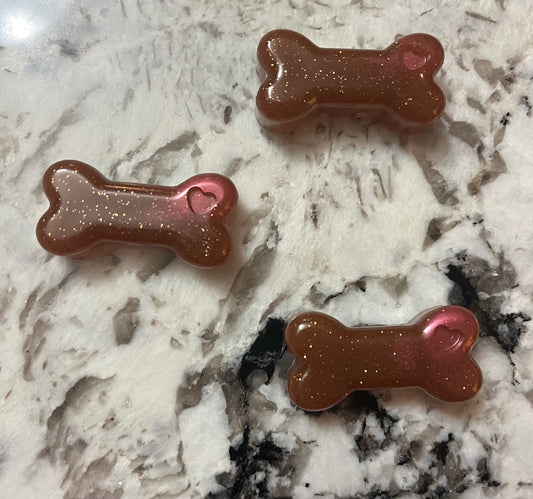 Dog Bone Heart Resin Magnets