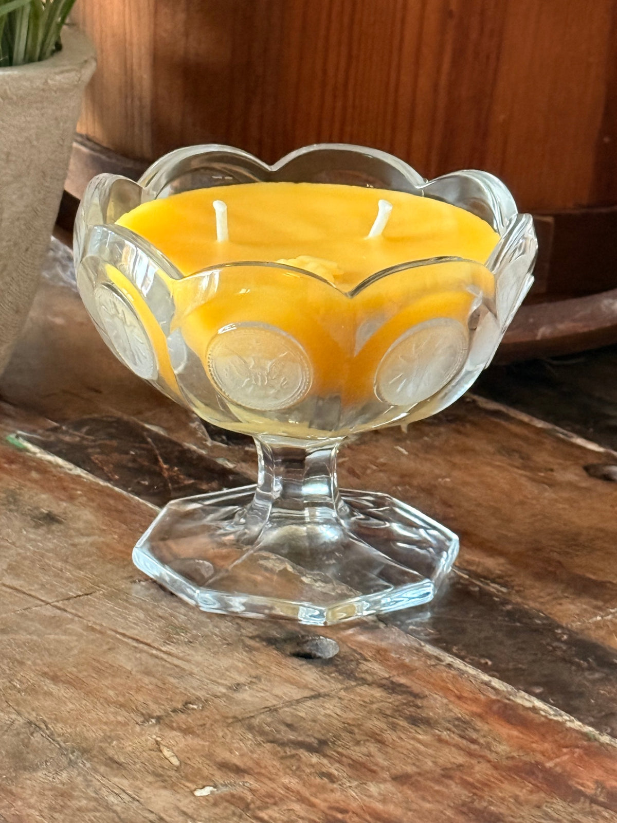 076 - Fragrance-Free Beeswax Candle Honey Parlor