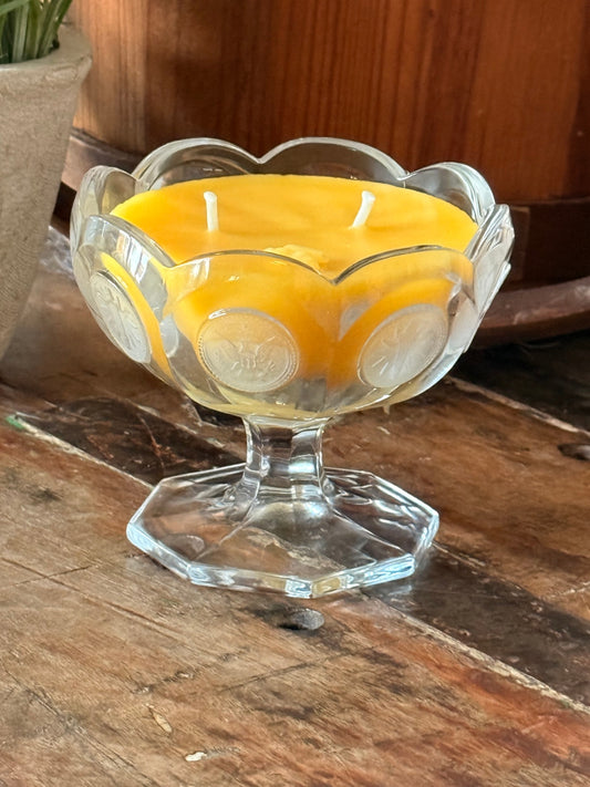 076 - Fragrance-Free Beeswax Candle Honey Parlor