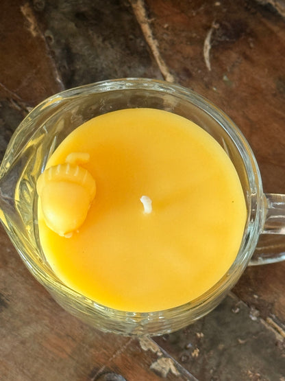 076 - Fragrance-Free Beeswax Candle Honey Pour