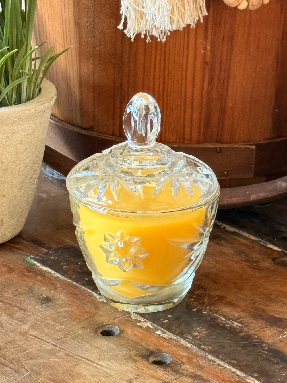 076 - Fragrance-Free Beeswax Candle Honey Blossom