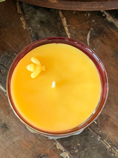 076 - Fragrance-Free Beeswax Candle Golden Ru-Bee